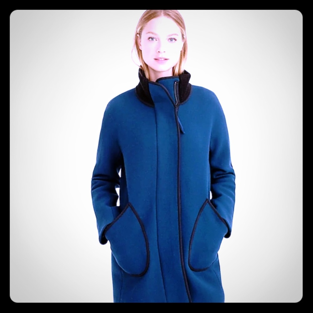 J.Crew Double Cloth Wool Tipped Cocoon coat